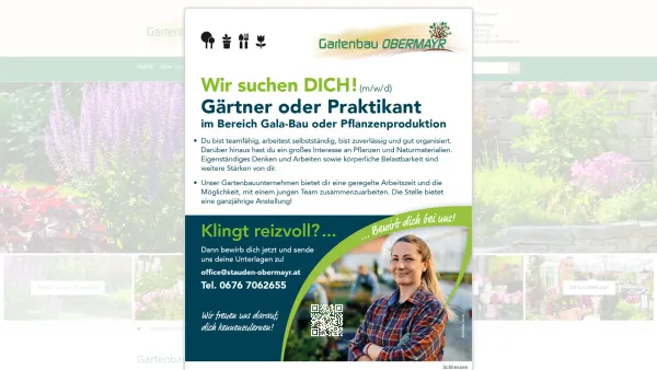 Website Screenshot: Friedrich und Manuela Gartenbau Obermayr - Gartenbau Obermayr aus Schiedlberg in Oberösterreich - Date: 2023-06-26 10:22:15