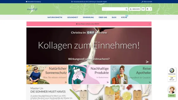 Website Screenshot: Heinz und Christa Staudigl Gesellschaft bürgerlichen OSTRY PARTNER Internet Concept And Development - Staudigl - Natur mit allen Sinnen im Herzen Wien's genießen! - Date: 2023-06-26 10:22:15
