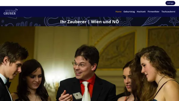 Website Screenshot: Zauberer / Zauberkünstler Stefan Gruber - Zauberer Wien und Niederösterreich - Stefan Gruber - Date: 2023-06-15 16:02:34
