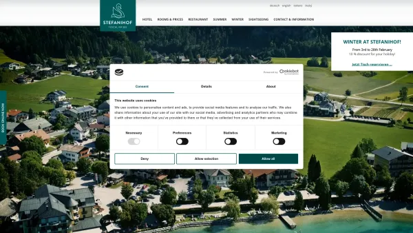 Website Screenshot: Hotel Restaurant Stefanihof Fuschl am See - Hotel Lake Fuschl, Salzburg : Countryside Hotel in Austria - Date: 2023-06-26 10:22:17