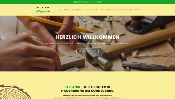 Website Screenshot: Stefanik Gesellschaft m. b. H. - Stefanik - Tischler in Hagenbrunn bei Korneuburg - Date: 2023-06-14 10:45:25