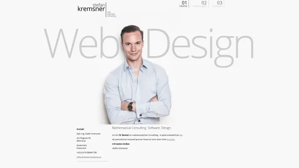Website Screenshot: Stefan Kremsner Web | Expertise | Consulting - Stefan Kremsner: Mathematical Software & Analytics | Graz, Steiermark - Date: 2023-06-26 10:22:17