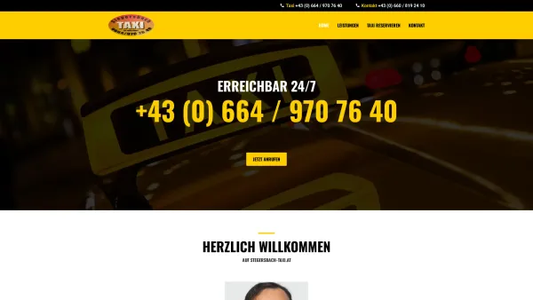 Website Screenshot: Stegersbach Taxi - Stegersbach Taxi - Herzlich Wilkommen - Date: 2023-06-14 10:45:25