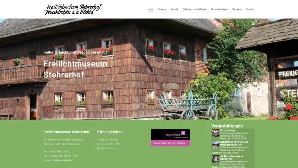 Website Screenshot: Freilichtmuseum Stehrerhof - Home - Date: 2023-06-26 10:22:18