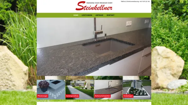 Website Screenshot: Steinkellner Horst Granit Abholmarkt & Grabanlagen - Steinmetz Niederösterreich & Oberösterreich - Date: 2023-06-26 10:22:18