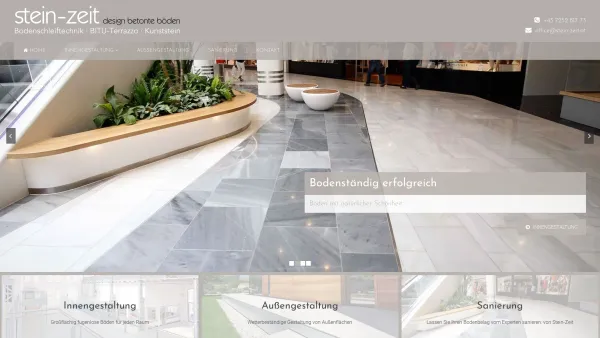 Website Screenshot: Stein-Zeit Köllnreitner GmbH - Individuelle Designböden für vielfältige Einsatzbereiche - Date: 2023-06-26 10:22:18