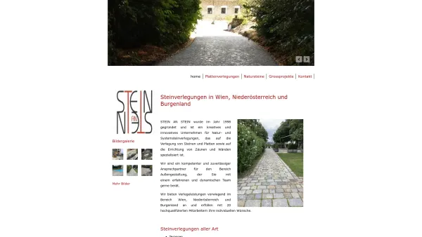 Website Screenshot: Stein an Stein Natur und Sytemsteinverlegungen GmbH - home - steinanstein.com - Date: 2023-06-14 10:38:01