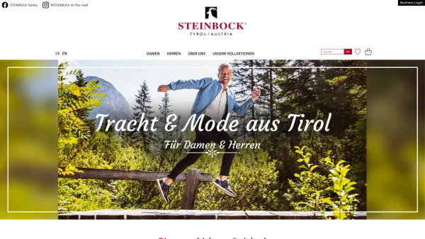 Website Screenshot: Steinbock Mode - Loden | Tracht | Freizeitmode | Steinbock Mode Tyrol - Date: 2023-06-14 10:45:25
