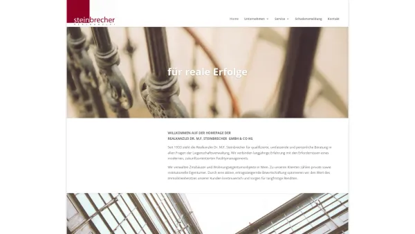 Website Screenshot: Realkanzlei Dr. M.F. Steinbrecher GmbH & Co KG - Realkanzlei Steinbrecher | Immobilien und mehr - Date: 2023-06-26 10:22:18