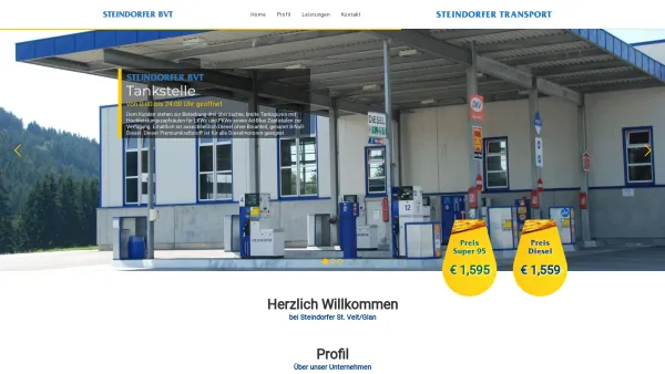 Website Screenshot: Steindorfer Transporte - Steindorfer – Eine weitere WordPress-Website - Date: 2023-06-26 10:22:18