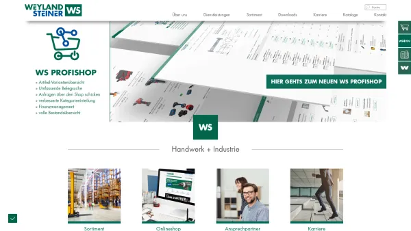 Website Screenshot: Carl Steiner Handwerks und Industriebedarfs GmbH - Weyland Steiner HWI - Date: 2023-06-14 10:45:25