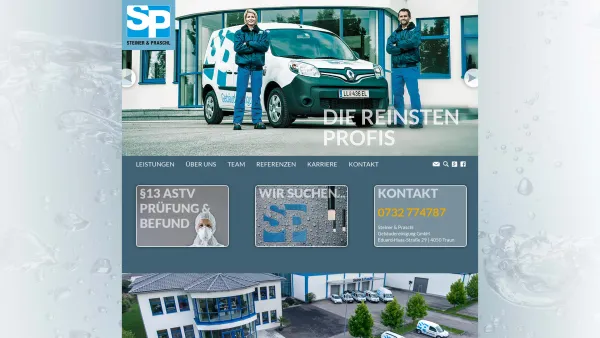 Website Screenshot: Steiner & Praschl Gebäudereinigung GmbH, Meisterbetrieb - Gebäudereinigung - Linz - Steiner & Praschl - Date: 2023-06-15 16:02:34