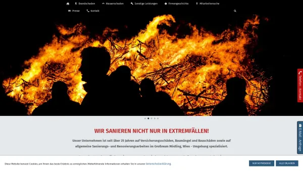 Website Screenshot: Robert Steiner-Sanierungen Brandschadensanierung Wasserschadensanierung Einbruch Industrie Maschinensanierung - Date: 2023-06-26 10:22:18