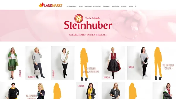 Website Screenshot: Steinhuber Tracht & Mode - Steinhuber - Landmarkt - Date: 2023-06-14 10:45:28