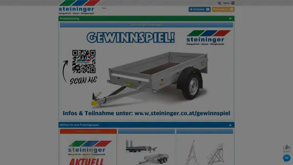 Website Screenshot: dominik j. steininger gesmbh - Steininger Anhänger - Steigtechnik - Verladetechnik : Produktkatalog - Date: 2023-06-26 10:22:21