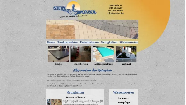 Website Screenshot: STEIN JANDL Jandl Alfred Ing. - Stein Jandl | Steinmetzbetrieb in Oberwart - Date: 2023-06-26 10:22:21