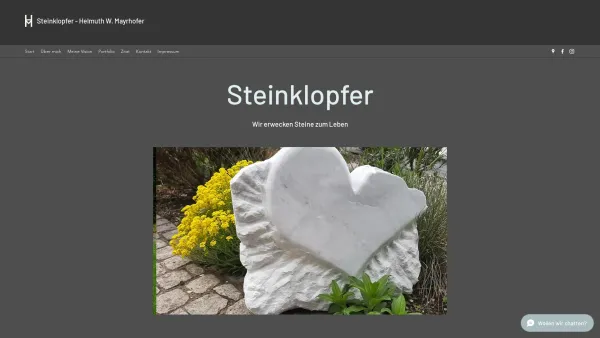 Website Screenshot: Steinklopfer-Steinbildhauerei Helmuth W. Mayrhofer - Steinklopfer die Steinbildhauerei in Linz -wir formen den Stein - Date: 2023-06-26 10:26:46