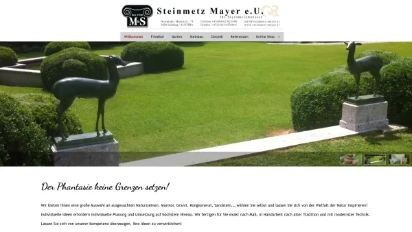Website Screenshot: H. Mayer & Sohn GmbH Ihr Steinmetzmeister! - Willkommen Steinmetz Mayer e.U. Salzburg - Date: 2023-06-26 10:22:21