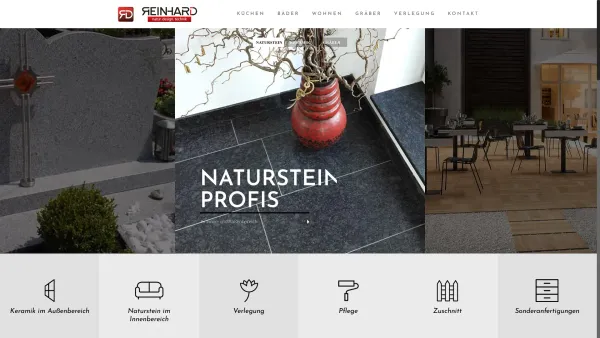 Website Screenshot: Steinmetz Reinhard, Steinmetz und Graveur, - ᐅ Verlegung Natursteine und Keramik ➝ Steinprofis - Date: 2023-06-26 10:22:21