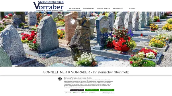 Website Screenshot: Richard Steinmetz Vorraber - Sonnleitner & Vorraber- Ihr steirischer Steinmetz - Date: 2023-06-26 10:22:21