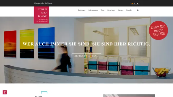 Website Screenshot: STEIRER MIKA COMP. - Steirer Mika Home | Steirer, Mika & Comp. Wirtschaftstreuhand GmbH - Date: 2023-06-14 10:45:28