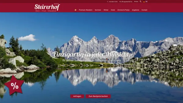 Website Screenshot: Wander & Vitalhotel Steirerhof - Wanderurlaub | Skiurlaub in Österreich I Wanderhotel Steirerhof ☆☆☆☆ - Date: 2023-06-26 10:22:21