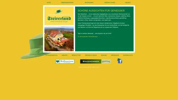 Website Screenshot: Steirerland Panoramahotel Restaurant - Steirerland: Steirerland - Date: 2023-06-26 10:22:21