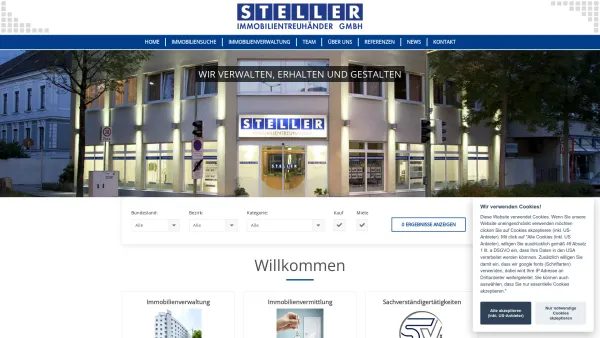 Website Screenshot: Steller Immobilien - Immobilien | Wels | Steller Immobilientreuh?nder GmbH - Date: 2023-06-14 10:45:28