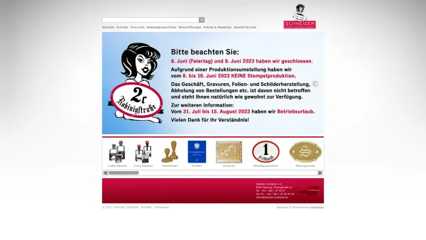 Website Screenshot: Stempel Schneider KEG - Stempel-Schneider - Date: 2023-06-14 10:45:28