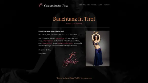 Website Screenshot: Stephanie DanceART - Orientalischer Tanz | Bauchtanz | Stephanie Dance ART - Date: 2023-06-26 10:26:46