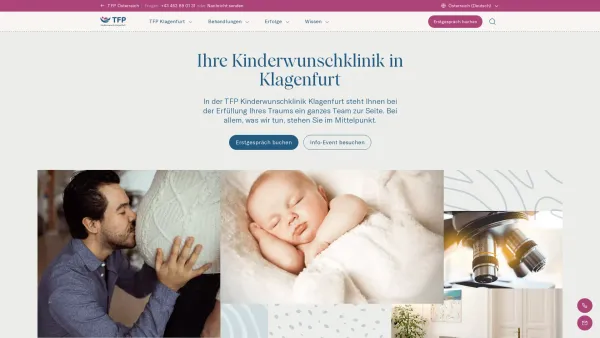 Website Screenshot: Sterignost Kinderwunsch Behandlungs GmbH - Ihre Kinderwunschklinik in Klagenfurt | TFP - Date: 2023-06-26 10:22:21