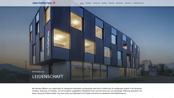 Website Screenshot: Stern & Hafferl Baugesellschaft mbH - Home - Stern Bau - Date: 2023-06-26 10:22:24