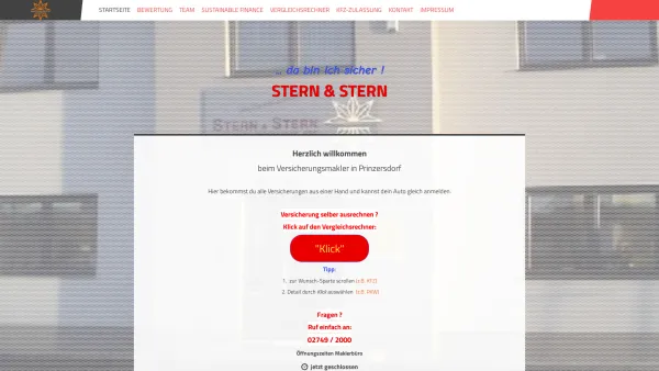 Website Screenshot: Stern Stern Versicherungsmakler KEG - Stern & Stern Versicherungsmakler KG - Startseite - Date: 2023-06-26 10:22:24