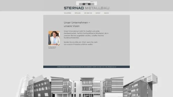 Website Screenshot: Metallbau Sternad GmbHbeSpezialisten für Metallverarbeitung Wintergarten Fenster Türen und mehr! - index - Date: 2023-06-26 10:22:24