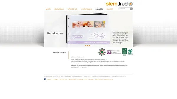 Website Screenshot: Stern-Druck Gesellschaft sterndruck die bunte welt der kommunikation - Sterndruck, Ihre Druckerei für Digitaldruck und Offsetdruck in Tirol - Date: 2023-06-26 10:22:24