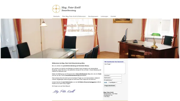 Website Screenshot: Lederer Weber Steuerberatungsgesellschaft Steuerberater Wien individuelle Beratung - Steuerberater Wien: Mag. Peter Knöll - Date: 2023-06-26 10:22:24