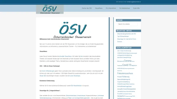 Website Screenshot: ÖSV Österreichischer SteuervereOnline Hilfe Steuersachen - ÖSV - der österreichische Steuerverein - Date: 2023-06-26 10:22:24