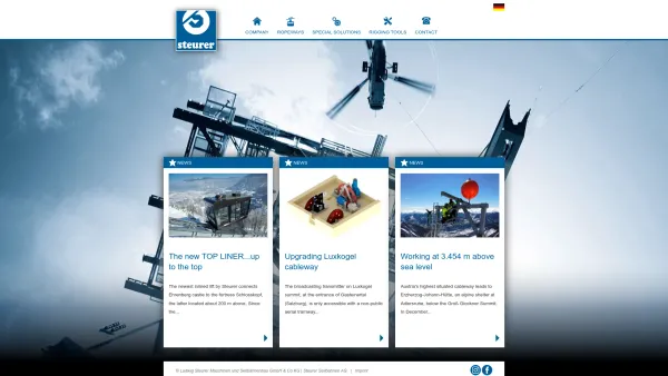 Website Screenshot: LUDWIG STEURER Maschinen und Seilbahnbau GmbH & Co KG - Steurer Ropeways - Date: 2023-06-26 10:22:24