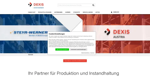 Website Screenshot: Steyr-Werner Technischer Handel GmbH - DEXIS Austria - Date: 2023-06-26 10:22:22