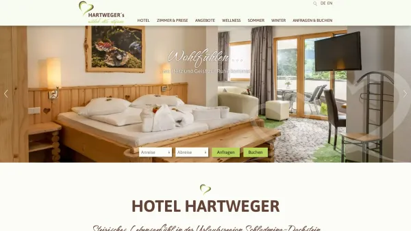 Website Screenshot: Hotel Landidyll Hartweger - Hotel Hartweger ♡ Urlaub in Österreich - Region Schladming-Dachstein - Date: 2023-06-26 10:22:24