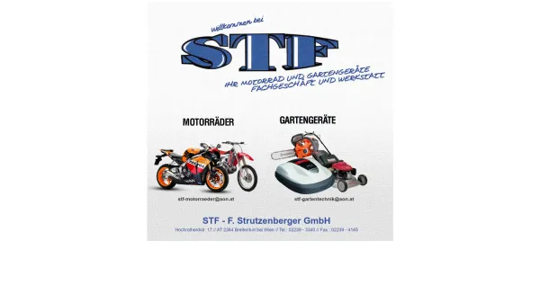 Website Screenshot: STF Motorräder F. Strutzenberger GmbH - STF - F.Strutzenberger GmbH - Motorr?der und Gartenger?te - Breitenfurt bei Wien - Date: 2023-06-26 10:22:24