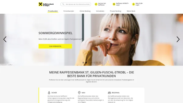 Website Screenshot: Raiffeisenbank St Gilgen-Fuschl-Strobl Redirect Raiffeisen.at - Privatkunden - Date: 2023-06-26 10:22:24