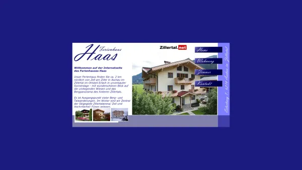 Website Screenshot: Pension/Ferienwohnungen Haas Aschau im Zillertal - Ferienhaus Haas - Date: 2023-06-14 10:45:28