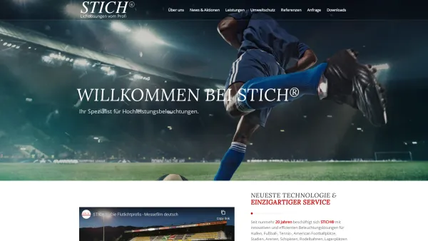 Website Screenshot: STICH® Stichaller GmbH - Startseite - STICH - Lichtlösungen vom Profi - Date: 2023-06-26 10:22:24