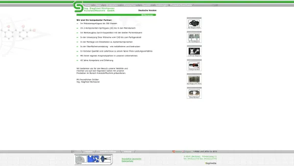 Website Screenshot: Ing. S. Stichauner Kunststofftechnik - Spritzguss Kunststoff Plastik - Stichauner - Date: 2023-06-26 10:22:24
