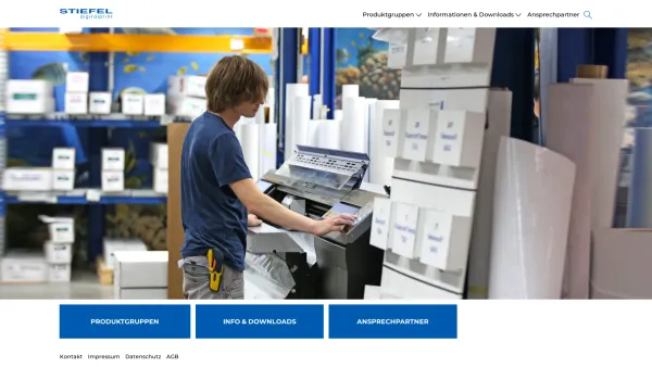Website Screenshot: Stiefel Digitalprint GmbH - Digitaler Großformatdruck - Banner, Fassadenschilder, Folien, Papiere - Date: 2023-06-15 16:02:34