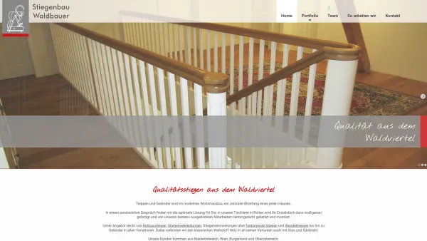 Website Screenshot: Stiegenbau Waldbauer - Stiegenbau Waldbauer - Qualitätsstiegen aus dem Waldviertel - Date: 2023-06-26 10:22:27