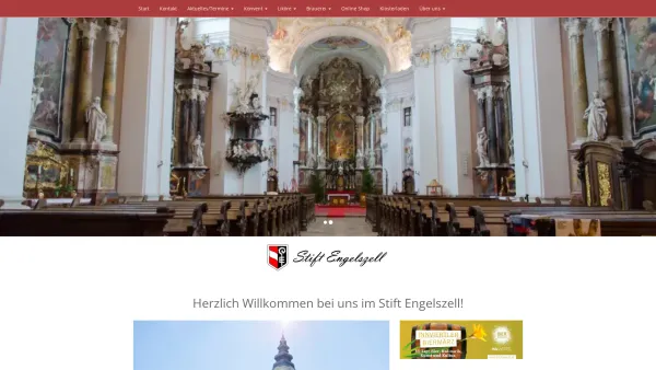 Website Screenshot: Trappisten Stift Stift Engelszell Engelhartszell Bauwerk/Gebäude - Start (Stift Engelszell) - Date: 2023-06-14 10:45:28