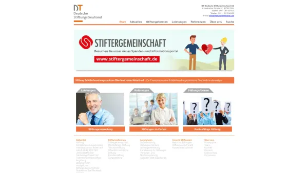 Website Screenshot: Masterterminal Head Office Stiftungstreuhand GmbH - Start | DT-AG - Date: 2023-06-26 10:22:27