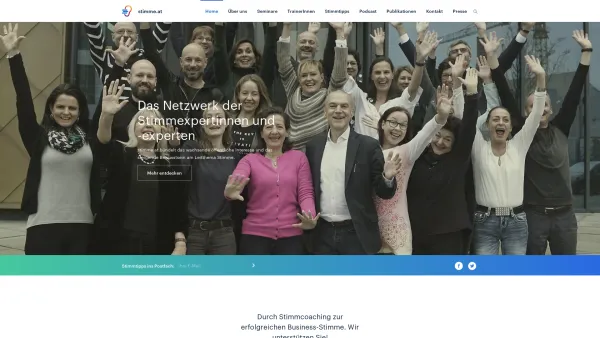 Website Screenshot: Fischbacher stimmeAT - Die europäischen StimmexpertInnen - stimme.at - Date: 2023-06-26 10:22:27